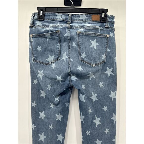 Judy Blue Skinny Fit Womens Blue Denim Jeans Stars Print 5/27 - Picture 5 of 12